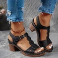 thumbnail image 4 of Dakaela Women's Orthopedic Sandals Block Heels Wedge Platform Pumps Slingback Dressy Shoes, 4 of 8
