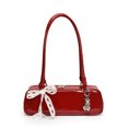 thumbnail image 5 of Bolso nicho de estilo francés de alta calidad, moderno pañuelo de seda con lazo, versátil bolso para debajo del brazo, sencillo y elegante bolso de hombro tipo baguette., 5 of 5