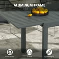 thumbnail image 5 of Outsunny Expandable Patio Dining Table for 4-6, Aluminum Extendable Outdoor Dining Table for Garden, Backyard, Poolside, Deck, Gray, 5 of 10