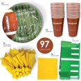 thumbnail image 3 of Touchdown Party Pack - 24 Football Themed Cups, Plates, Napkins & Tablecloth | Perfect for Super Bowl, NFL Draft, Fantasy Football and Kids Parties, 3 of 6