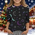 thumbnail image 2 of SERTGUTR Kids Christmas Print 3/4 Long Sleeve Round Neck Casual Comfortable Festive Everyday Top Christmas Gifts for Children 3-12 Years(Multicolor,11 Years), 2 of 7