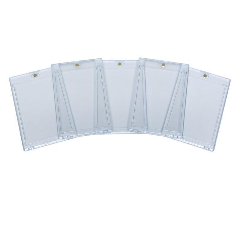 10 Pack UV Protection Magnetic Card Holder 35pt - Ultra Clear Hard Plastic  35 PT One Touch Card Holders - Trading Card Protectors Display Case for