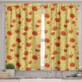 thumbnail image 2 of Ambesonne Poppy Flower Valance & Curtain, Lines with Dots Floral, 55"x45", Multicolor, 2 of 6