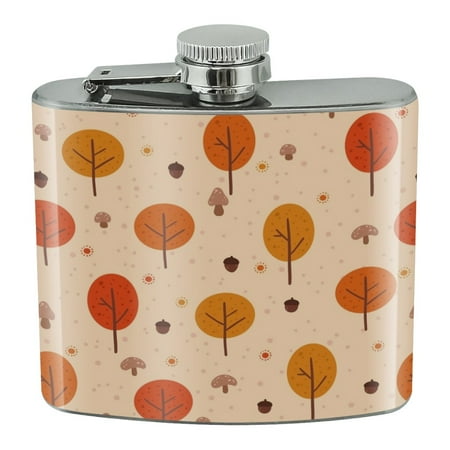 

Autumn Fall Trees Pattern Stainless Steel 5oz Hip Drink Kidney Flask