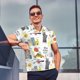 thumbnail image 4 of Fotbe New York Camiseta Polo de Golf para Hombre con Estampado – Camisa Deportiva Transpirable con Cuello Abotonado-3X-Large, 4 of 6