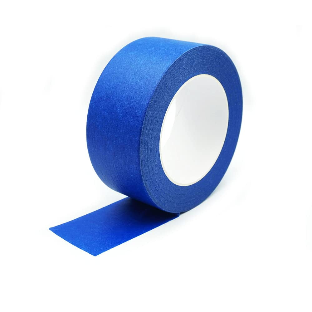 Professional Blue Painter's Tape (50mm x 50m, 6-Pack) - No Residue, Easy Tear & Remove, Multi-Surface Masking Tape for Home, Painting, Crafts