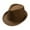 Coffee, variant on MINZON Mens Hats, Homburg Hat Men and Women Unisex British Solid Color Jazz Hat Sun Hat, Coffee