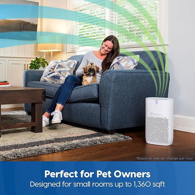 Vacmaster AP272 Upgrade Air Purifiers for Home Bedroom, Covers Up to 1360 Sq.Foot, H13 True HEPA Filter with 4 Speeds & Child Lock for Pets Dander, Odor and Smoke