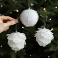 2025 Christmas Tree Foam Ball White Flower Xmas Tree Navidad Hanging