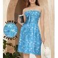thumbnail image 2 of HAPPY BAY Women's Summer Boho Beach Backless Smocked Mini Flowy Dress Tube Top Strapless Dresses for Women One Size Trees, Blue, 2 of 5