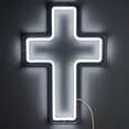 thumbnail image 2 of Letrero LED de neón para decoración de pared en forma de cruz para dormitorio o sala de estar, 2 of 7