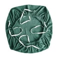 thumbnail image 1 of Fundas elásticas de jacquard para silla de ordenador de oficina, extraíbles y lavables. Verde oscuro, 1 of 8