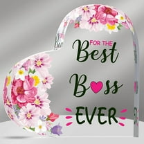 Acrylic Heart Boss Gifts for Women Best Boss Gifts Best Boss Ever Bosses Day for Boss's Birthday Paperweight Keepsake for Office Coworkers Women Boss Female Boss Friend Lady Girl Mom