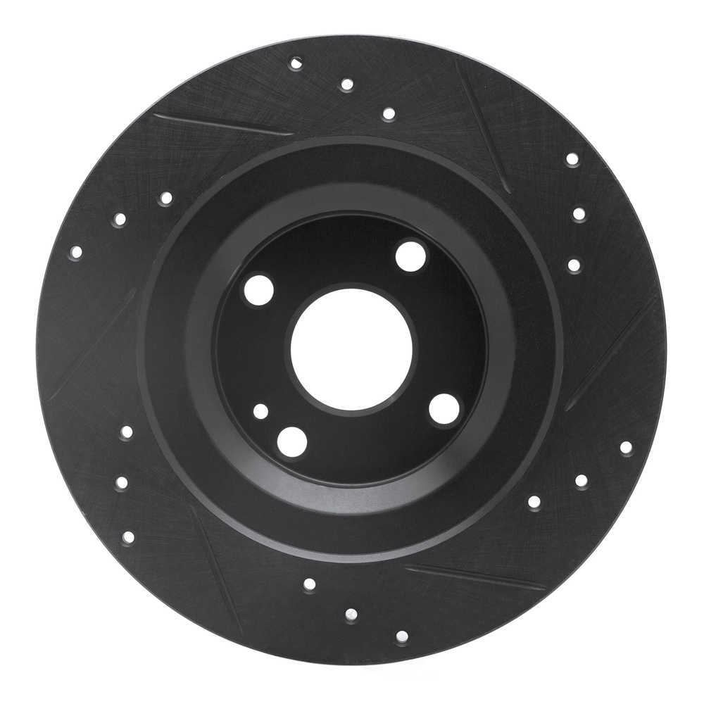 Dynamic Friction Company 633-80072L DFC Brake Rotor - Drilled And Slotted - Black