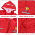 thumbnail image 3 of YOUI-GIFTS Kids Toddler Rain Suit Waterproof Coverall with Hood Baby One Piece Rainsuit Muddy Buddy Jumpsuit 2-12 Years, 3 of 7