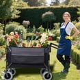 thumbnail image 2 of Multi-Functional Collapsible Cart with Rotating Handle, SHINPT Heavy Duty Utility Cart with 360° All-Terrain Wheels, Foldable Shopping Cart for Transport, Groceries, Outdoor, Trolley Cart with Brakes, 2 of 8