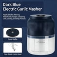 thumbnail image 5 of Household Electric Garlic Crusher, Electric Garlic Chopper, Usb Rechargeable Chopper With Stainless Steel Blades, One-Touch Mini Kitchen Helper, Easy To Clean, For Vegetables, 5 of 9