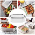 thumbnail image 3 of Stainless Steel Lunch Food Container with Lock Clips and Leakproof Design, 800ML Bento Boxes Lunch C, 3 of 5