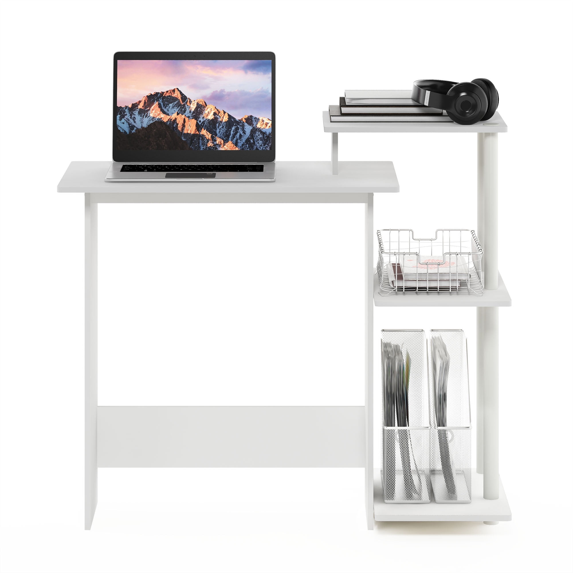 Furinno Efficient Home Laptop Notebook Computer Table, Americano/Black