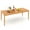 79" Beige, variant on Aimee Lii 6-Person Outdoor Acacia Wood Rectangular Bistro Dining Table, Outdoor Patio Furniture for Backyard, Garden