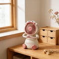 thumbnail image 7 of Cute Duck Desk Fan with Oscillating Head Adjustable Speed USB Rechargeable Mini Portable Personal Cooling for Home Office Bedroom by PALIFEUR, 7 of 7