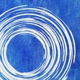 thumbnail image 2 of Aesthete 26x26 White Modern Wood Framed Museum Art Print Titled - Blue Artsy Cirlces Two, 2 of 4