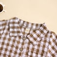 thumbnail image 4 of YTDSCS Boys Girls Shirt Short Sets 2PCS for Baby Toddler,Plaid Short Sleeve Lapel Shirt + Shorts Unisex Clothes Outfit Set for 6 Months-4 Years, 4 of 9