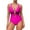 Hot Pink(Womens Swimsuits), variant on Womens Swimsuits Deep V Neck O Ring Cut Out Monokini Bikini,One Piece Tummy Control Swimwear Bathing Suits,Blue,S
