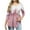 Pink Tops for Women_x, variant on CYMMPU Floral Printed 3/4 Length Sleeve Summer Fall Plus Size Tunic Tops Business Work Blouses to Wear with Leggings Vintage Elegant Blouse Shirts Crewneck 2025 Clothes for Women Wine XXL