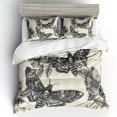 thumbnail image 3 of Juego de ropa de cama con estampado de polilla gótica suave y elegante - Juego de funda nórdica de 2/3 piezas para dormitorio y habitación de invitados, 3 of 3