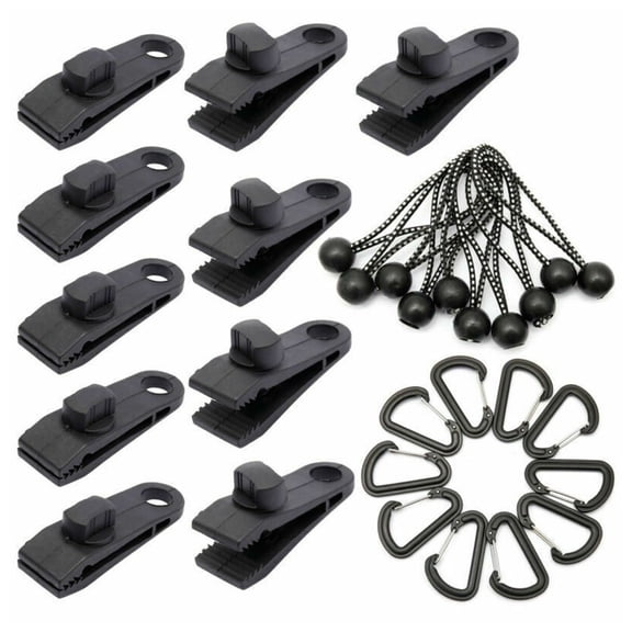 Reusable Gator Clamps, Heavy Duty Lock Grip Clamps for Secure Fabric Anchoring in Outdoor Settings