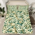 thumbnail image 2 of Manfei Floral Blossoms Birds Girl 4pcs Bed Sheets,Chic Flowers King Sheets,Retro Vintage Super Cozy Sheet Set,Luxury Bedroom Decor, 2 of 7