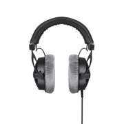 beyerdynamic DT 770 PRO 250 Ohm, Closed-Back Over-Ear Wired Studio Headphones, 3m Coiled Cable, Black with Gray Velour Ear Pads