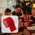 thumbnail image 4 of Ngheia Red Christmas Ribbon, 5Cm Flocked Webbing, Festival Decorative Ribbons and Happiness Packaging Wrapping Wedding Decoration Pack, 1 Roll of Ribbon, 4 of 7