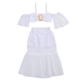 thumbnail image 1 of TheFound Infant Girls Clothing Set Pure Strap Blouse + Elastic Plain Dress, 1 of 10