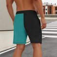 thumbnail image 6 of Gfyviroh Casual Shorts for Men Color Block Trendy Drawstring Beach Shorts Elastic Waist Patchwork Pockets Shorts, 6 of 9