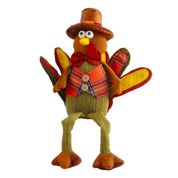 Yuedong Children Toys Thanksgiving Decoration Turkey Doll Kid Gift Plush 25*8*24cm Polyester + Fiber Turkey-shaped Ornaments