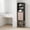 Black, variant on Barara King 57 Inch Tall Bathroom Storage Cabinet with 1 Door and 4 Shelves, Narrow Unit for Bedroom, White