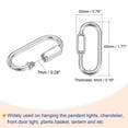thumbnail image 3 of Uxcell 3mm Thick 1m Long Chain Connectors Pendant Light Fixture Chains Silver 1 Set, 3 of 5