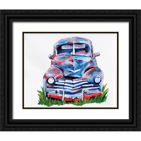 Seay, Anne 24x20 Black Ornate Wood Framed with Double Matting Museum Art Print Titled - Parked Memories I