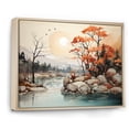 thumbnail image 2 of Designart "Harmonious River In Alcohol Ink" Countryside Floater Framed Canvas Wall Art, 2 of 5