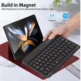 thumbnail image 6 of for Samsung Galaxy Z Fold 7 6 5 4 3 Shockproof Case With Keyboard and Mouse, Portable Bluetooth Keyboard with Leather Case and Capacitive Pen, 4 in 1 Set for Z Fold7 6 5 4 3 Accessories,Red, 6 of 7
