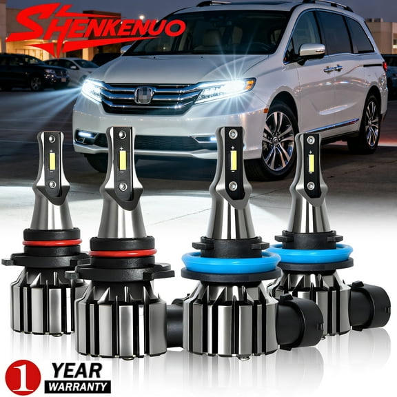 For Honda Odyssey 2011-2017 Front LED Headlight Bulbs Kit 6000K High Low Beam