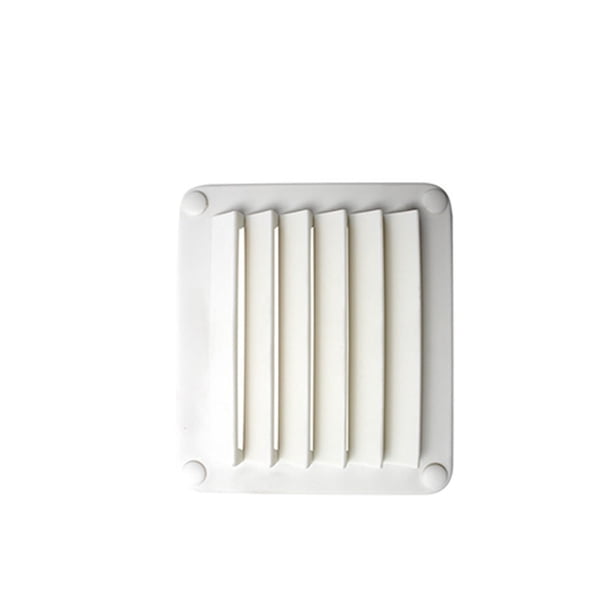 Ventilación de aire ABS Instalación práctica Accesorios de actualización Ventilador de plástico Pieza reemplazada Rejilla de ventilación Accesorios para vehículos recreativos Blanco Forma cuadrada