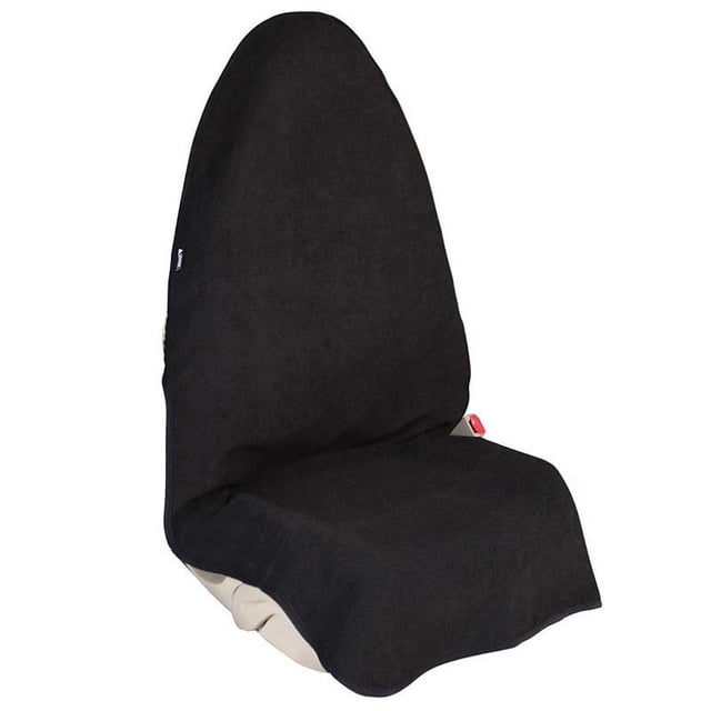 Accesorios Funda de asiento de toalla impermeable negra antideslizante universal para asiento de coche, camión, SUV para perros y niños, entrenamiento al aire libre