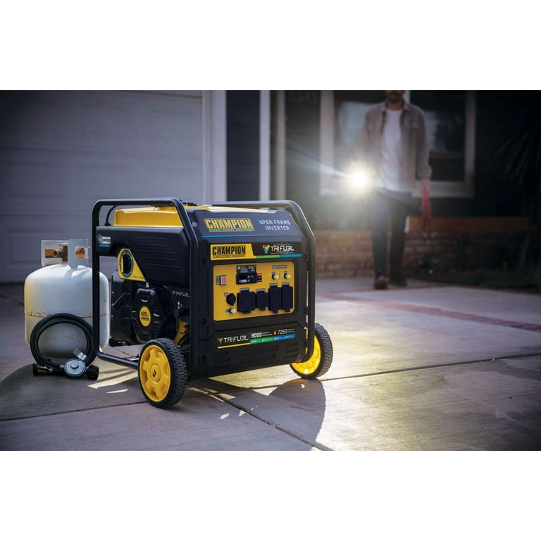 Champion 9000-Watt Electric Start Tri Fuel Inverter Generator