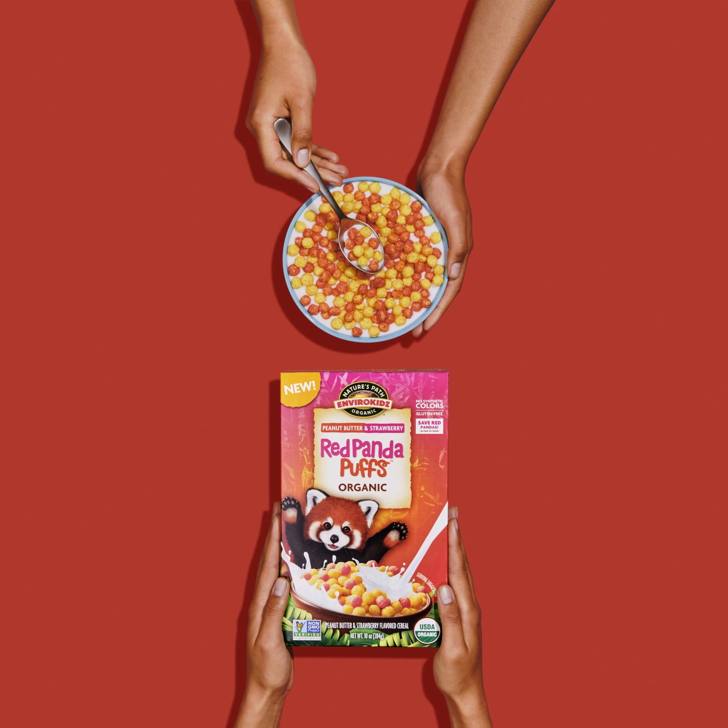 EnviroKidz Organic Red Panda Puffs Breakfast Cereal, 10oz Box (pack of 12)