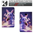 thumbnail image 4 of SaniMore for Samsung Galaxy Tab A 10.1 inch SM-T580/T585 Case, PU Leather Wallet Flip Case Auto Wake/Sleep Card Slots Multiple Viewing Angles Full Wrap Protective Fashion Case, Rabbit, 4 of 7