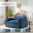 thumbnail image 4 of Modern Chenille Oversized Sofa - Extra Wide & Deep Seat, Blue, 4 of 5