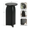 thumbnail image 6 of Kate and Laurel Sora Modern Wooden Round Drink Table, 12 x 12 x 22, Black, Transitional Wood End Table for Use as Indoor Plant Stand or Living Room Mini Table, 6 of 10
